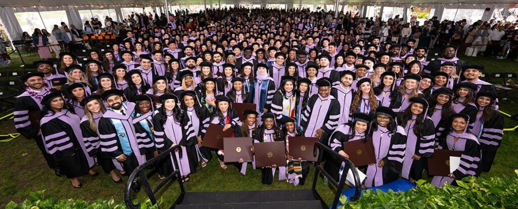 A crowd of Tufts University School of Dental Medicine Commencement attendees.